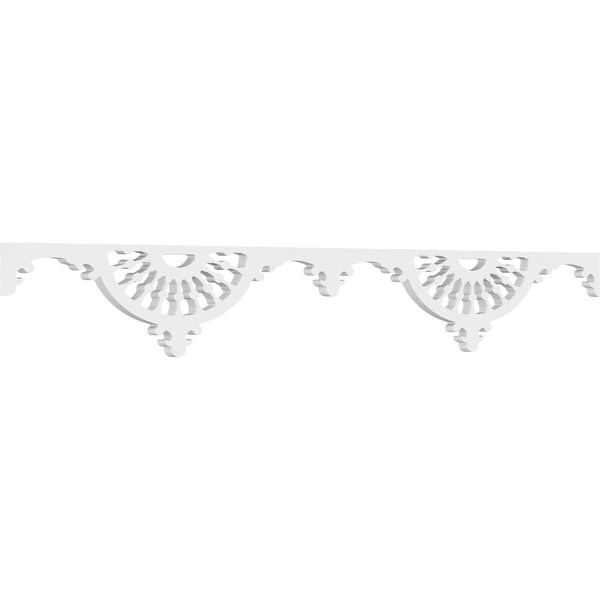 Ekena Millwork Wagon Wheel Architectural Grade PVC Running Trim, 6"H x 5/8"P x 48"L - RUNP06X0625X48WAG