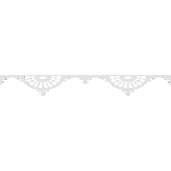 Ekena Millwork Wagon Wheel Architectural Grade PVC Running Trim, 6"H x 5/8"P x 48"L - RUNP06X0625X48WAG