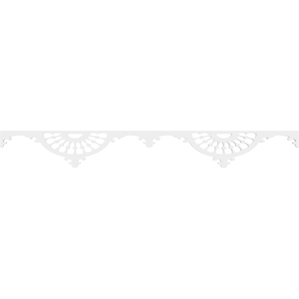 Ekena Millwork Wagon Wheel Architectural Grade PVC Running Trim, 6"H x 5/8"P x 48"L - RUNP06X0625X48WAG