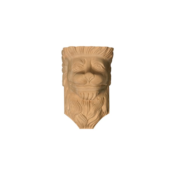 Osborne Wood Products 7 x 4 1/8 x 3 3/4 Small Lion Head Corbel in Rubberwood (pai - 891959RW