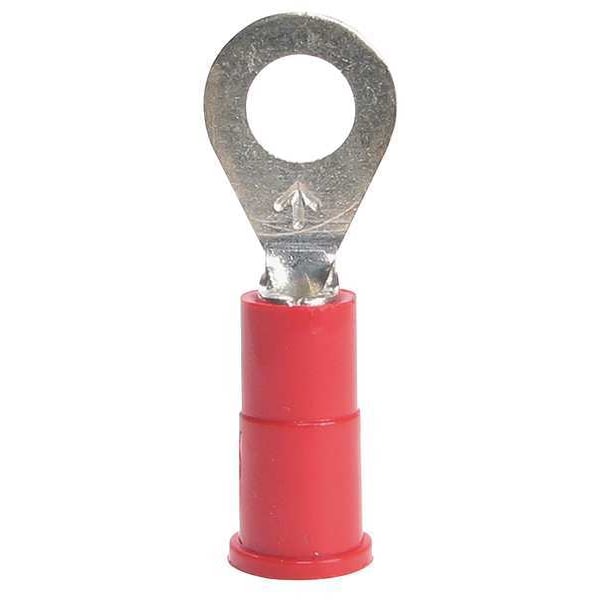 Terminal de anillo de nylon de 22-18 AWG para perno de 1/4", paquete de 100 piezas - MNG18-14R/SX