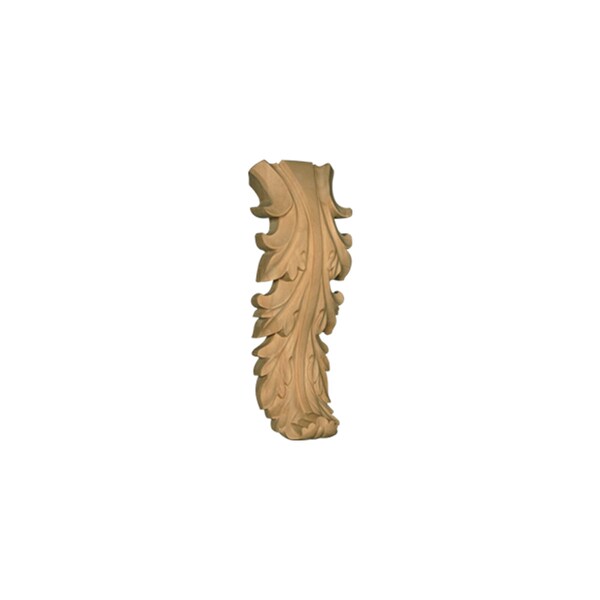 Osborne Wood Products 9 3/4 x 4 3/4 x 8 Large Acanthus Leaf Bracket in Rubberwood <small - 891755RW