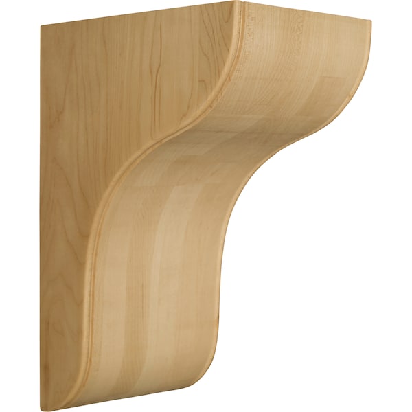 Osborne Wood Products 12 x 5 1/2 x 8 New York Contemporary Bracket w/ Beaded Edge in Beech - 80881BCH