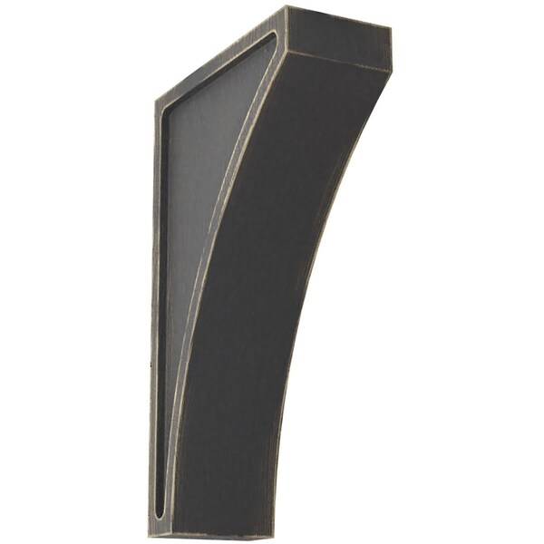 Ekena Millwork 3"W x 7 1/2"D x 12"H Extra Large Lawson Wood Vintage Decor Corbel, Black - CORWD03X07X12LWBL