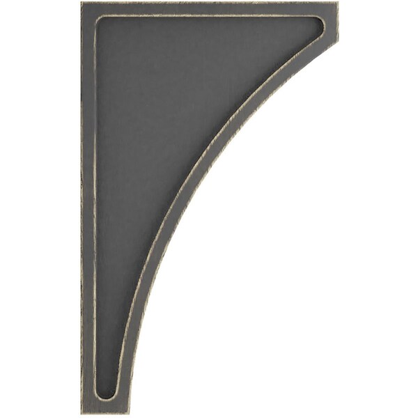 Ekena Millwork 3"W x 7 1/2"D x 12"H Extra Large Lawson Wood Vintage Decor Corbel, Black - CORWD03X07X12LWBL
