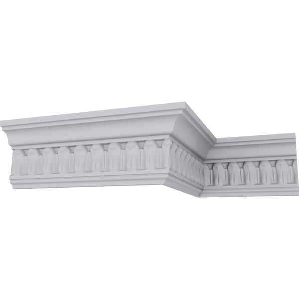 Ekena Millwork 3 5/8"H x 1 5/8"P x 3 7/8"F x 94 1/2"L, (1" Repeat), Chaffin Crown Moulding - MLD03X01X03CF