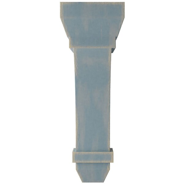 Ekena Millwork 2 1/4"W x 5"D x 7"H Stockport Wood Vintage Decor Bracket, Driftwood Blue - BKTWD02X05X07STBU