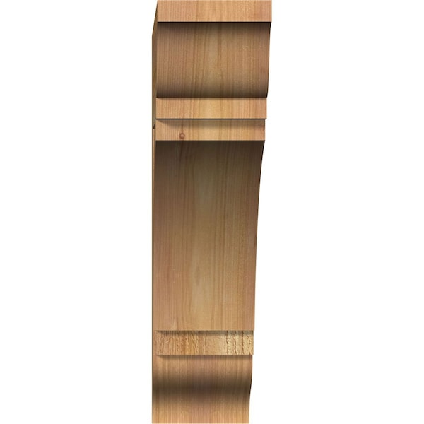 Ekena Millwork Thorton Traditional Rough Sawn Bracket, Western Red Cedar, 4"W x 16"D x 16"H - BKT04X16X16THR01RWR