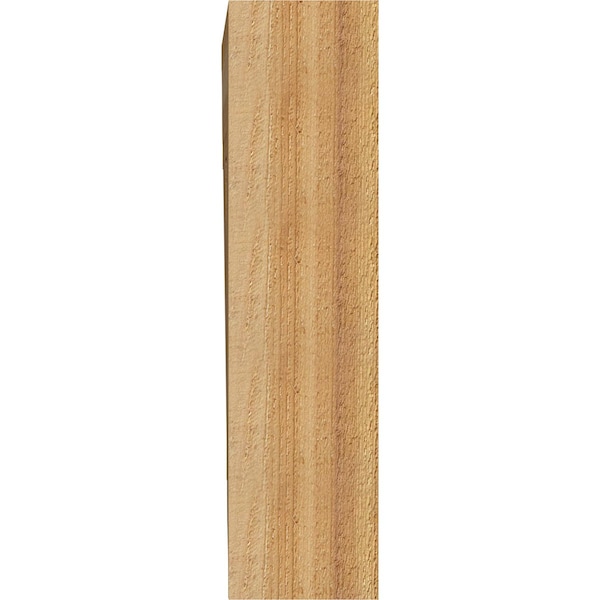 Ekena Millwork Thorton Traditional Rough Sawn Bracket, Western Red Cedar, 4"W x 16"D x 16"H - BKT04X16X16THR01RWR
