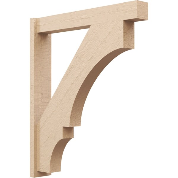 Ekena Millwork 5 1/2-in W x 32-in D x 38-in H Balboa Block Rough Cedar Woodgrain TimberThane Outlooker, Primed Tan - OUTUR055X32X38BOA44RCPR