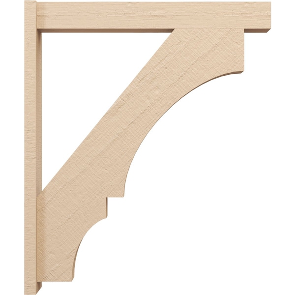Ekena Millwork 5 1/2-in W x 32-in D x 38-in H Balboa Block Rough Cedar Woodgrain TimberThane Outlooker, Primed Tan - OUTUR055X32X38BOA44RCPR