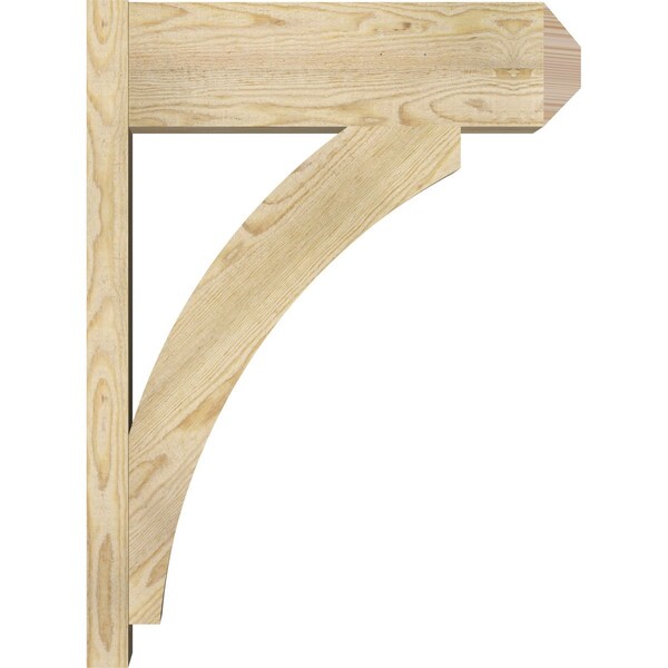 Ekena Millwork Thorton Rough Sawn Craftsman Outlooker, Douglas Fir, 8"W x 24"D x 32"H - OUT08X24X32THR04RDF