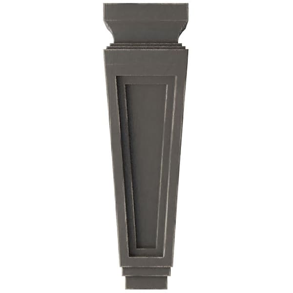 Ekena Millwork 3 7/8"W x 4 1/2"D x 14"H Arts and Crafts Wood Vintage Decor Corbel, Reclaimed Grey - CORWD03X04X14ARGY