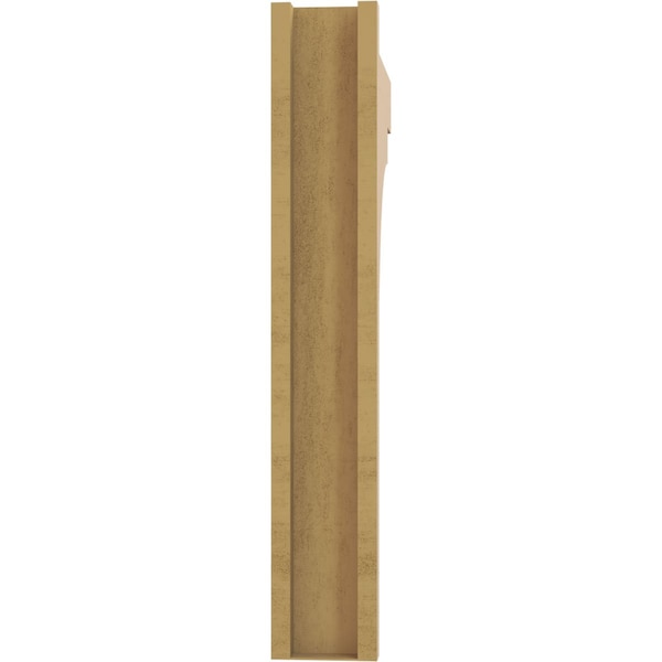 Ekena Millwork 5 1/2-in W x 28-in D x 34-in H Funston Block Rough Cedar Woodgrain TimberThane Outlooker, Primed Tan - OUTUR055X28X34FST44RCPR
