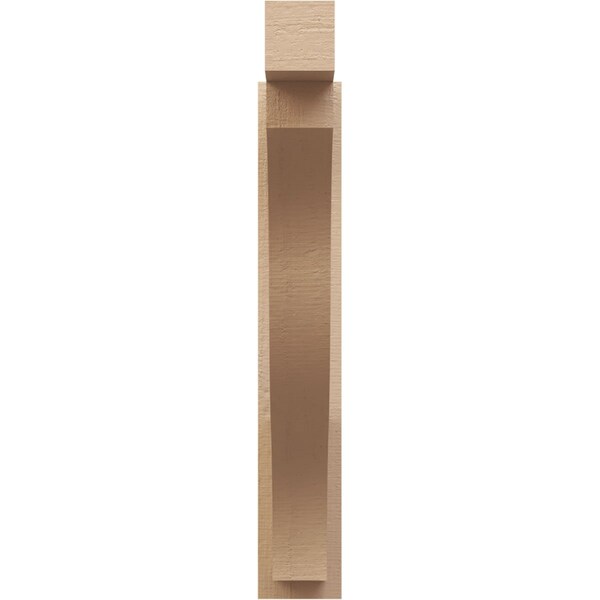 Ekena Millwork 5 1/2-in W x 28-in D x 34-in H Funston Block Rough Cedar Woodgrain TimberThane Outlooker, Primed Tan - OUTUR055X28X34FST44RCPR