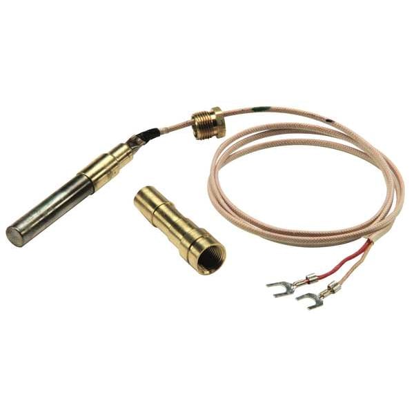 Robertshaw Thermopile, LP/NG, 250mv to 750mv, 36 in L., Pilot Generator, PG9 Pilot Adaptor, Tinnerman Clip - 1950-001