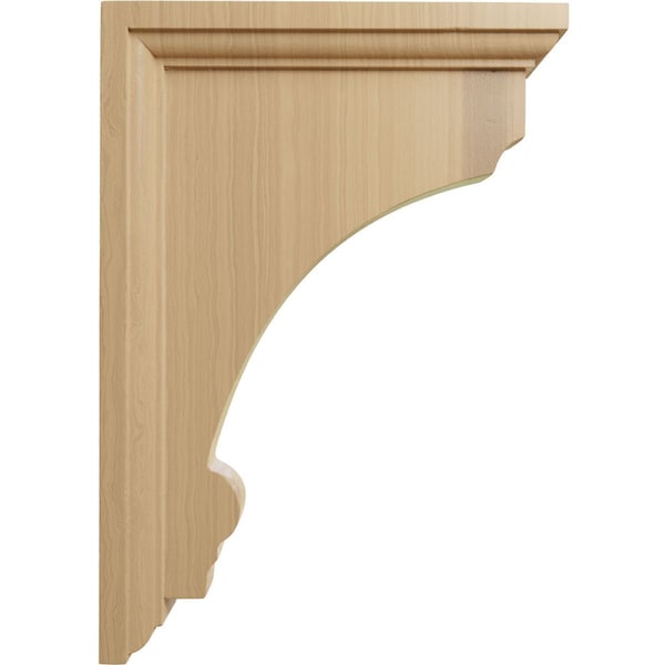 Ekena Millwork 2 1/2"W x 7"D x 10"H Large Thompson Wood Bracket, Cherry - BKTW02X07X10TMCH