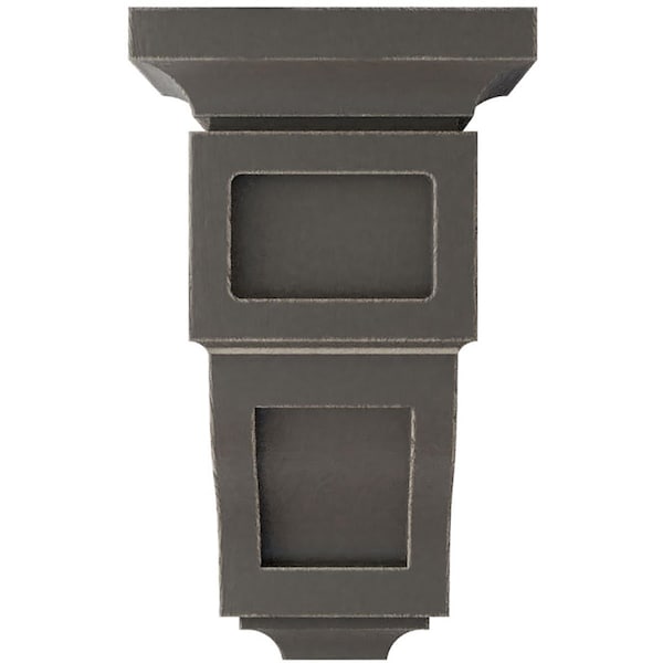 Ekena Millwork 3 1/2"W x 3 3/4"D x 6"H Mini Reyes Wood Vintage Decor Corbel, Reclaimed Grey - CORWD03X03X06RYGY