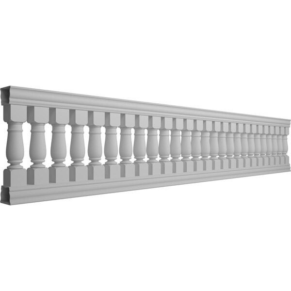 Ekena Millwork Fiberthane Oxford Balustrade Railing Kit, Style N (7 5/8" On-Center Spacing to Pass 4" Sphere Code) - BALK38X192OXN