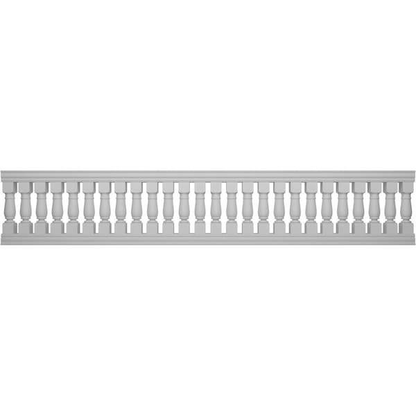 Ekena Millwork Fiberthane Oxford Balustrade Railing Kit, Style N (7 5/8" On-Center Spacing to Pass 4" Sphere Code) - BALK38X192OXN