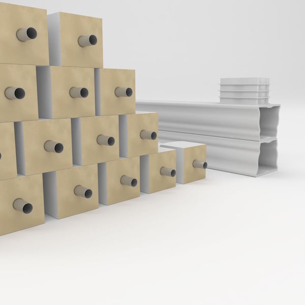 Ekena Millwork Fiberthane Oxford Balustrade Railing Kit, Style N (7 5/8" On-Center Spacing to Pass 4" Sphere Code) - BALK38X192OXN