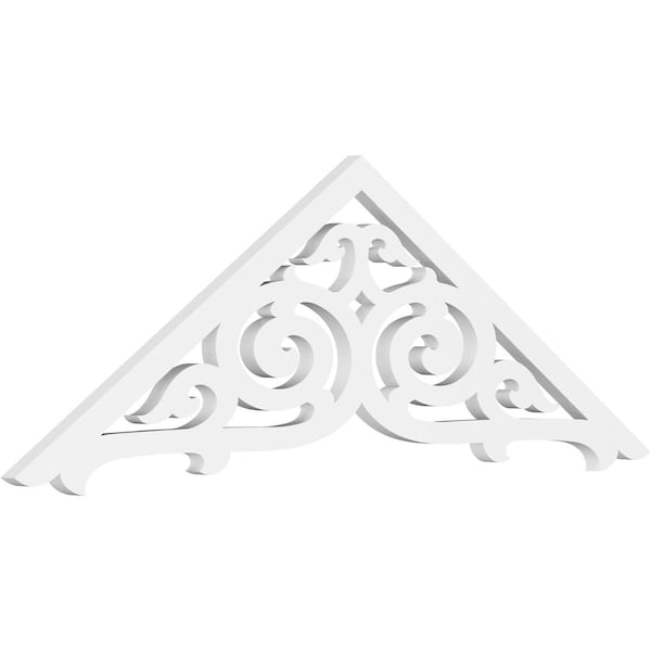 Ekena Millwork Pitch Athens Architectural Grade PVC Gable Pediment, 60"W x 10"H x 1"P (4/12) - GPP060X010X100ATH