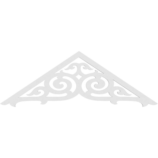 Ekena Millwork Pitch Athens Architectural Grade PVC Gable Pediment, 60"W x 10"H x 1"P (4/12) - GPP060X010X100ATH