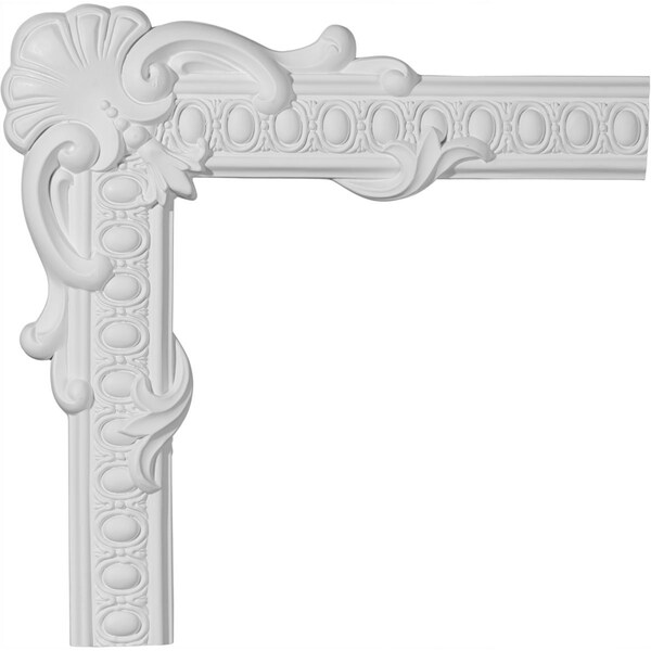 Ekena Millwork 19 7/8"W x 19 7/8"H Caputo Egg & Dart Panel Moulding Corner (matches moulding PML03X00CA) - PML19X19CA