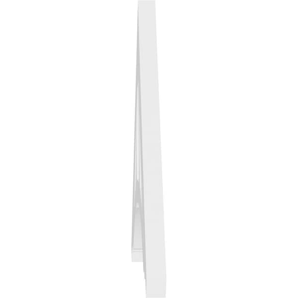 Ekena Millwork Pitch Stanford Architectural Grade PVC Gable Pediment, 60"W x 15"H x 1"P (6/12) - GPP060X015X100STA