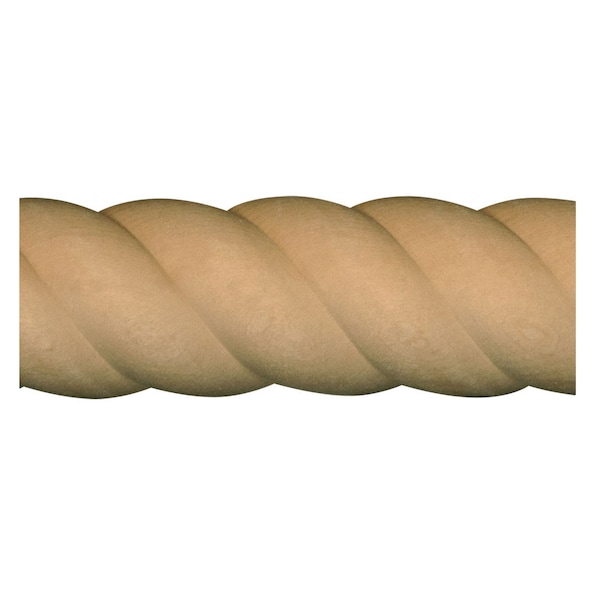 Osborne Wood Products 1 3/4 x 7/8 x 96 1 3/4" Half Round Rope in Beech - 891426BCH