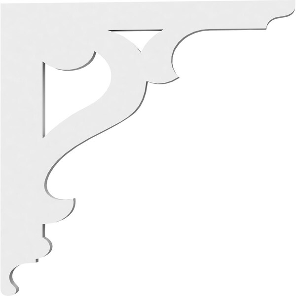 Ekena Millwork Brontes Architectural Grade PVC Bracket, 5/8"W X 10"D X 10"H - BKTP01X10X10BR