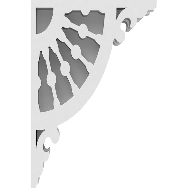 Ekena Millwork Wagon Wheel Architectural Grade PVC Corbel, 1 7/8"W X 4"D X 6"H - CORP01X04X06WW
