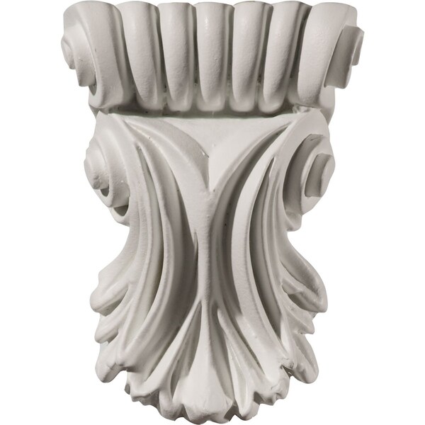 Ekena Millwork 3 7/8"W x 1 1/4"D x 5 1/4"H Scroll Leaf Corbel - COR03X01X05SC