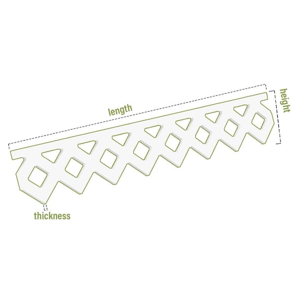 Ekena Millwork Davenport Architectural Grade PVC Running Trim, 4"H x 5/8"P x 48"L - RUNP04X0625X48DVN