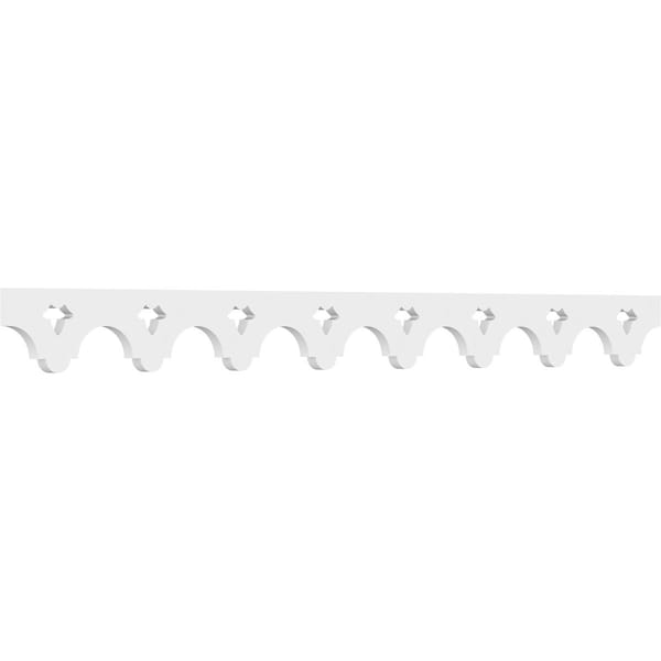 Ekena Millwork Davenport Architectural Grade PVC Running Trim, 4"H x 5/8"P x 48"L - RUNP04X0625X48DVN