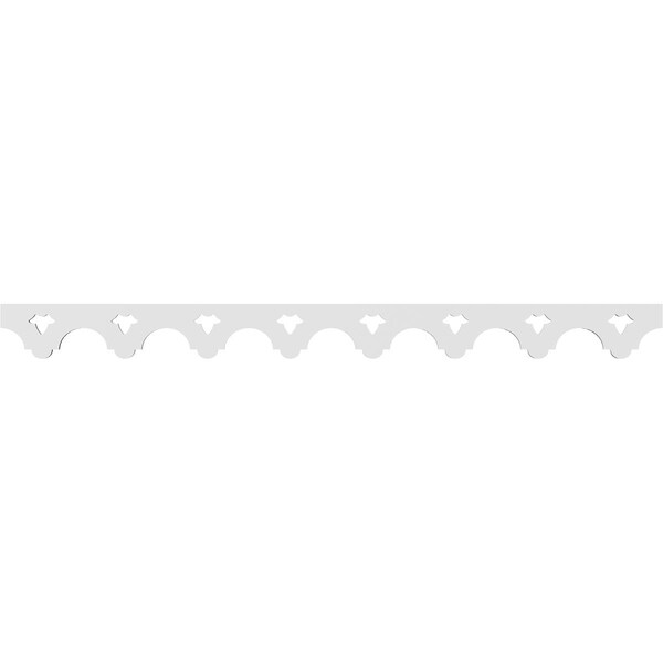 Ekena Millwork Davenport Architectural Grade PVC Running Trim, 4"H x 5/8"P x 48"L - RUNP04X0625X48DVN