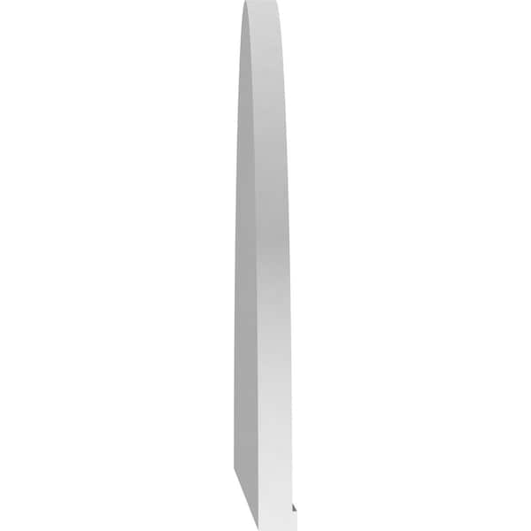 Ekena Millwork Half Round 3 Spoke Architectural Grade PVC Pediment, 58"W x 29"H x 2"P - PEDPS058X290HRO03