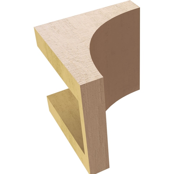 Ekena Millwork 5"W x 5"D x 5"H Wide Stockport Rough Cedar Woodgrain TimberThane Corbel, Primed Tan - CORUR05X05X05STORCPR