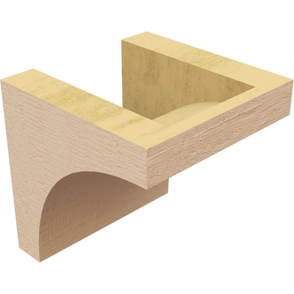 Ekena Millwork 5"W x 5"D x 5"H Wide Stockport Rough Cedar Woodgrain TimberThane Corbel, Primed Tan - CORUR05X05X05STORCPR