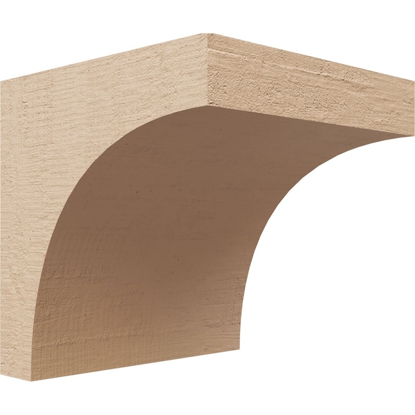 Ekena Millwork 5"W x 5"D x 5"H Wide Stockport Rough Cedar Woodgrain TimberThane Corbel, Primed Tan - CORUR05X05X05STORCPR