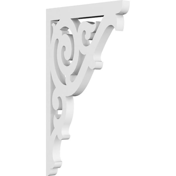 Ekena Millwork Athens Architectural Grade PVC Bracket, 5/8"W X 6"D X 10"H - BKTP01X06X10AT