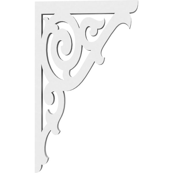 Ekena Millwork Athens Architectural Grade PVC Bracket, 5/8"W X 6"D X 10"H - BKTP01X06X10AT