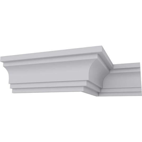 Ekena Millwork 4"H x 3"P x 5"F x 94 1/2"L Traditional Smooth Crown Moulding - MLD04X03X05TR