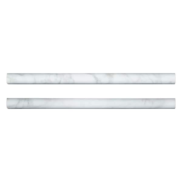 Msi Marble, White-Cool, 13 L, 3.15 H, 4.53 W, Honed - ZOR-MD-TR-0150