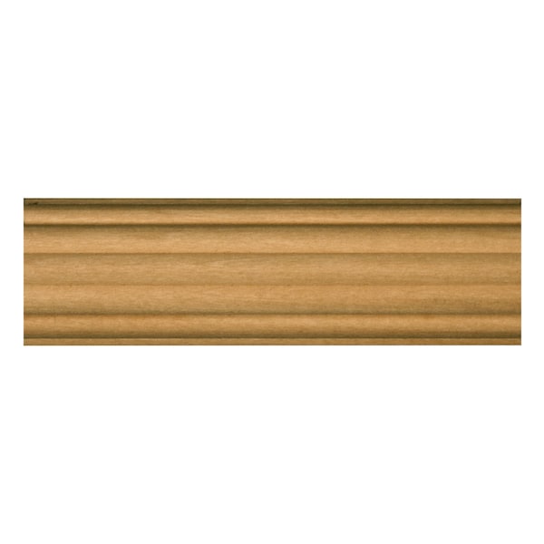 Osborne Wood Products 1 x 2 x 96 Large Reeded Half Round Moulding in Basswood - 892055BAS