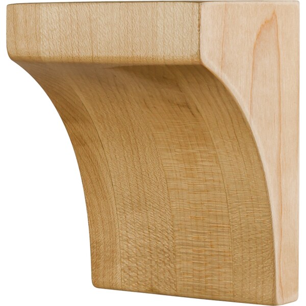 Hardware Resources 3" Wx2-1/2"Dx4"H White Birch Minimalist Corbel - CORZ-4-WB