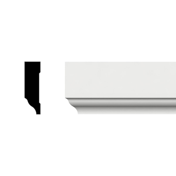 Ekena Millwork WM947 - 1 1/4"H x 3/8"P x 96"L Door Stop Moulding, PVC - WM947X96SWPV
