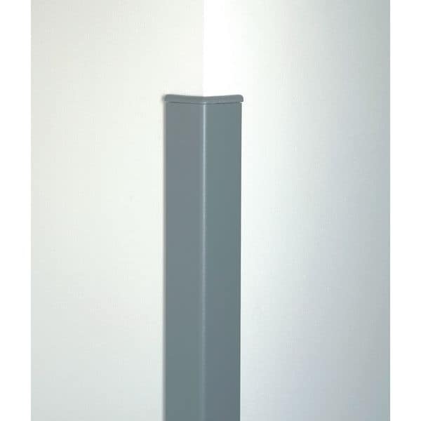 Pawling Corner Guard, Aluminum/Vinyl, Black, 48"H x 2"W - CG-20-4-1