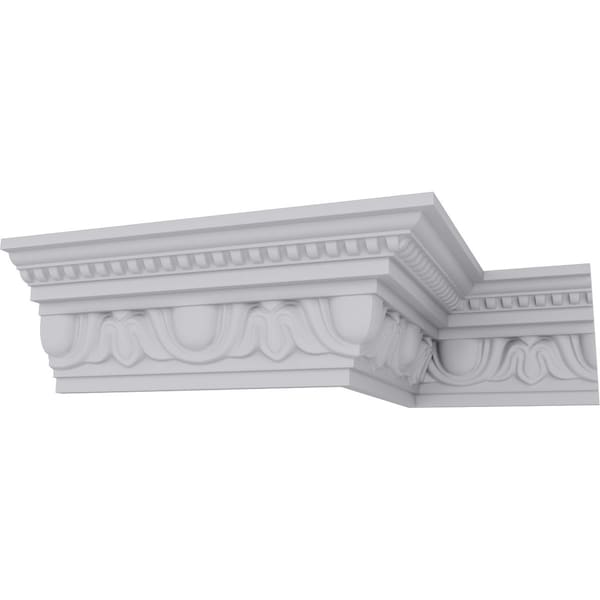 Ekena Millwork 4"H x 2 3/8"P x 4 5/8"F x 94 1/2"L Edinburgh Crown Moulding - MLD04X03X05ED