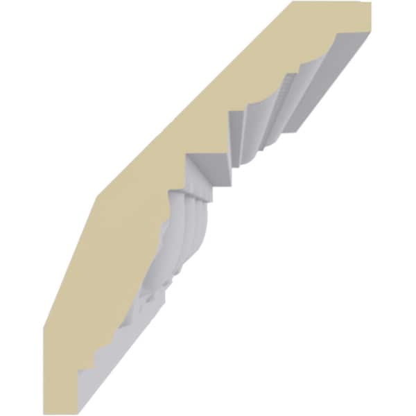 Ekena Millwork 4"H x 2 3/8"P x 4 5/8"F x 94 1/2"L Edinburgh Crown Moulding - MLD04X03X05ED